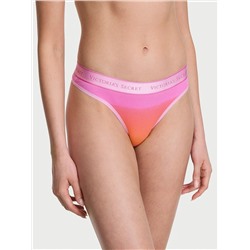 Logo Cotton Thong Panty