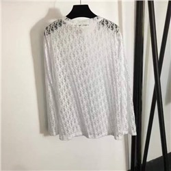 Прозрачная ажурная блузка с длинным рукавом  Christia*n Dio*r