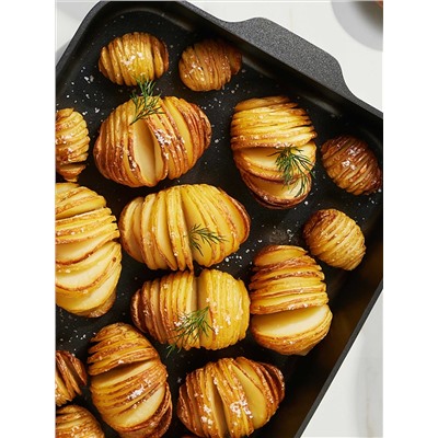 Форма для запекания, 38x28.5x5.5 см, чёрная, с покрытием, Agile