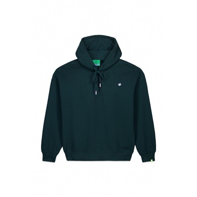 Sudadera capucha felpa verde