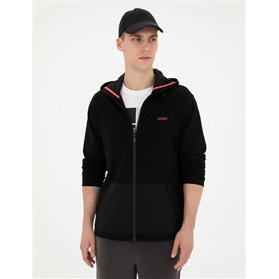 Siyah Regular Fit Örme Hırka