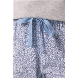 Pijama capri algodón Mickey gris