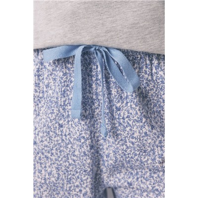 Pijama capri algodón Mickey gris