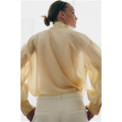 ZW COLLECTION SATIN SHIRT WITH TIES