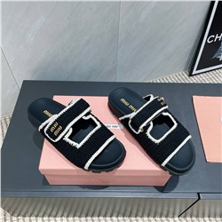 Вязанные шлепки МИУ МИ*У