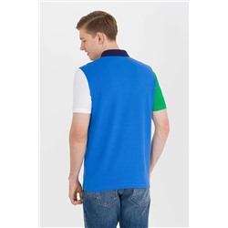 Erkek Saks Polo Yaka Tişört