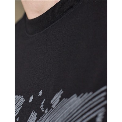 Свободная футболка  с авторским принтом