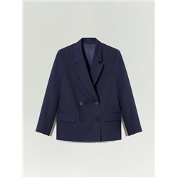 Двубортный жакет с необработанным краем, ML807/soprano