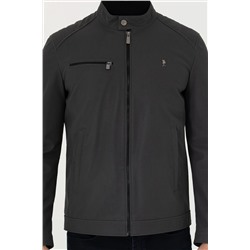 Erkek Antrasit Deri Ceket