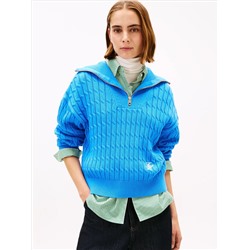 Cable Knit Quarter-Zip Sweater