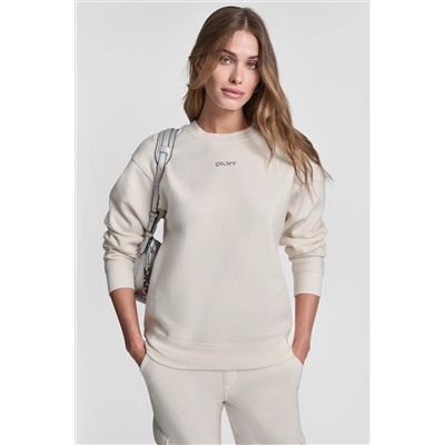 METALLIC BUBBLE LOGO FLEECE PULLOVER