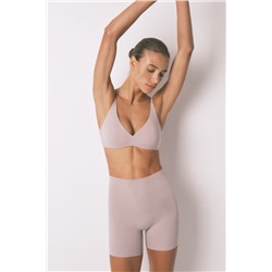 Pantalón corto interior algodón beige
