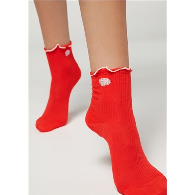 Kurze Socken mit maritimem Motiv
