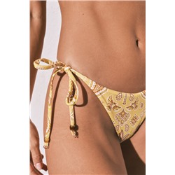 Braga bikini tanga estampado multicolor