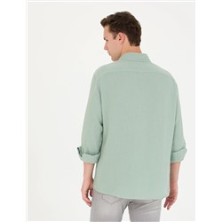 Gri Regular Fit Uzun Kollu Gömlek