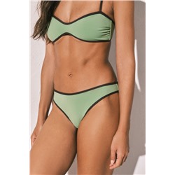 Braga bikini clásica contraste verde