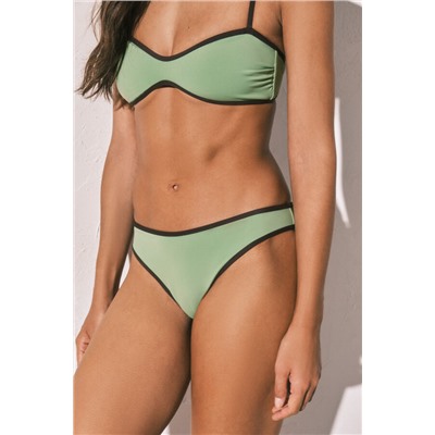 Braga bikini clásica contraste verde