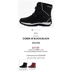 Детские износостойкие водонепроницаемые ботинки  Exan*i, цена на оф.сайте 67€