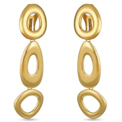 Серьги-клипсы Геометрия (покрытие матовое золото)