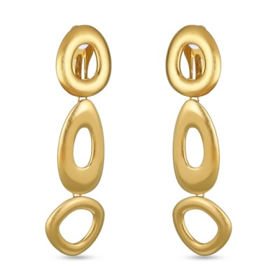 Серьги-клипсы Геометрия (покрытие матовое золото)