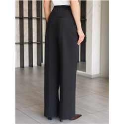 Прямые брюки из джерси на резинке сзади