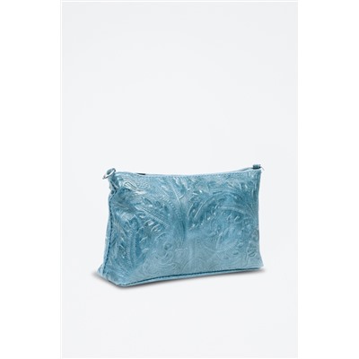 Bandolera de piel Martia Turquesa
