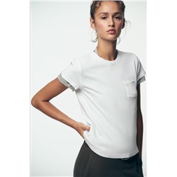 WASHED T-SHIRT WITH POCKET