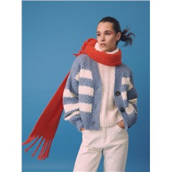 Strickjacke mit Wollezusatz