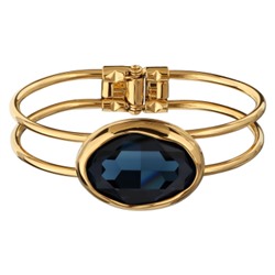 Браслет Грация (кристаллы SW 30х22 темно-синие; покрытие золото), Есть комплект