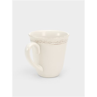 Кружка, 320 мл, каменная керамика, белая, Augusta
