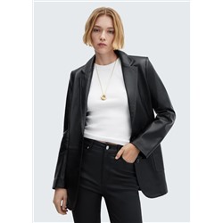 Jeans skinny tiro alto encerados