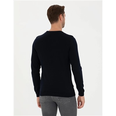 Açık Lacivert Slim Fit Kazak