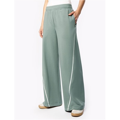 Свободные брюки  из тонкого премиального футера с эластаном