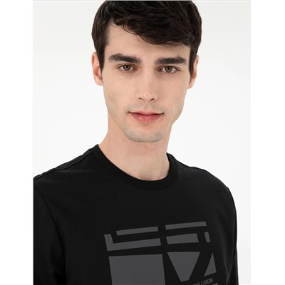 Siyah Regular Fit Sweatshirt