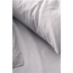 Odette King Size %100 Pamuk Ranforce Baskılı Nevresim Takımı - Gri