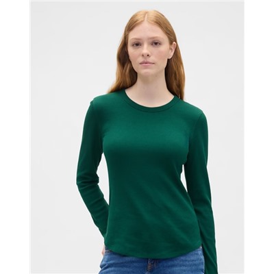 Waffle-Knit Crewneck T-Shirt