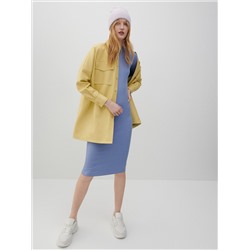 Strickkleid mit Gestreifter Struktur