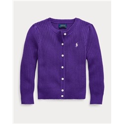 GIRLS 2-6X Rib-Knit Cotton Cardigan