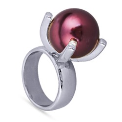 Кольцо (Майорка 16мм бургунди; покрытие родий), Есть комплект