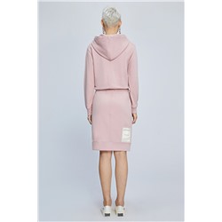 Sudadera con capucha y falda recta Rosa