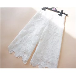 Укороченные кружевные штаны для девочек