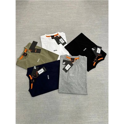 Базовая футболка с небольшим вышитым логотипом  (5 цветов ) ХУГ*О