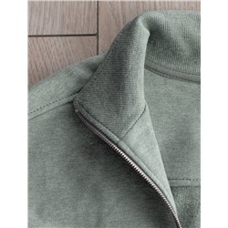 Бомбер среднего объема на молнии из петельчатого футера двухнитки с эластаном