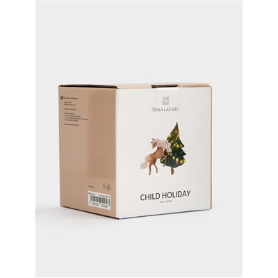 Кружка, 320 мл, фарфор N, белая, Лошадка у елки, Child holiday