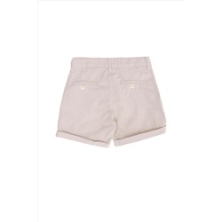 Kız Çocuk Bej Dokuma Şort