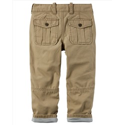 Jersey-Lined Canvas Pants