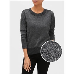 Metallic Crewneck Sweater