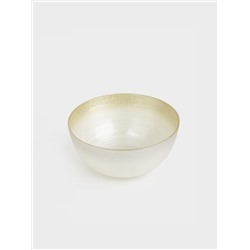 Салатник, 15х8 см, 440 мл, стекло, молочный/шампань, Marbella