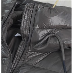 Зимнее толстое блестящее ветрозащитное теплое стеганое повседневное пальто