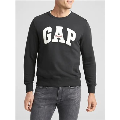 Embroidered Gap Logo Crewneck Pullover
